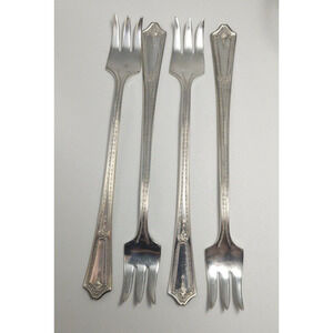 RC CO RCCO RC Company Silverplated Silverware Small Serving Forks 4 Pieces